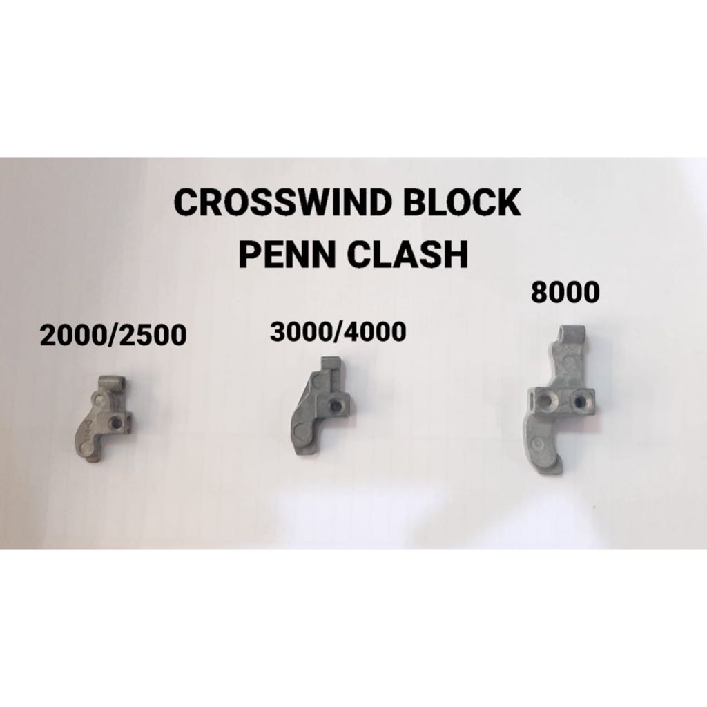 PENN CLASH [PART No. 43 ] O/S Slider / Crosswind Block - Sparepart Pancing Parts ORI Cross wind Osci