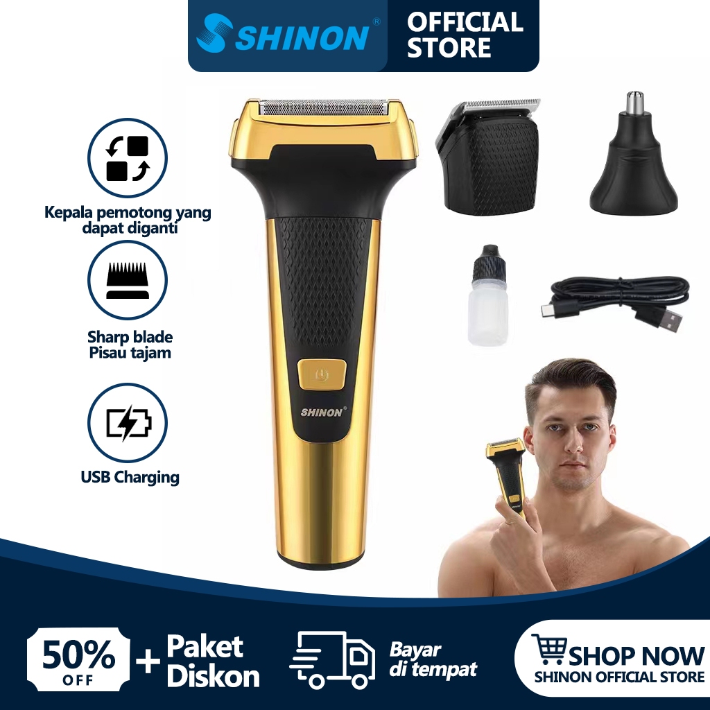 SHINON SH-7710 Alat Cukur Rambut Elektrik/Alat Cukur Rambut/Electric Nose Trimmer/Alat Cukur Rambut Elektrik/Jenggot/Kumis/