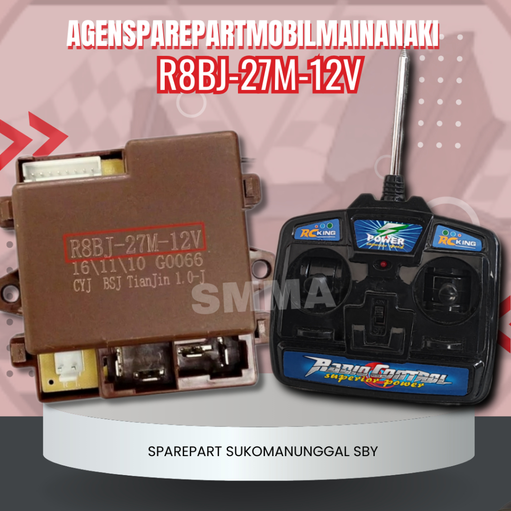 ⚡Ready⚡Receiver+Remote Control 2,7Ghz 12v R8BJ-27M-12V (modul PCB) mobil aki,pliko,PMB,unikid