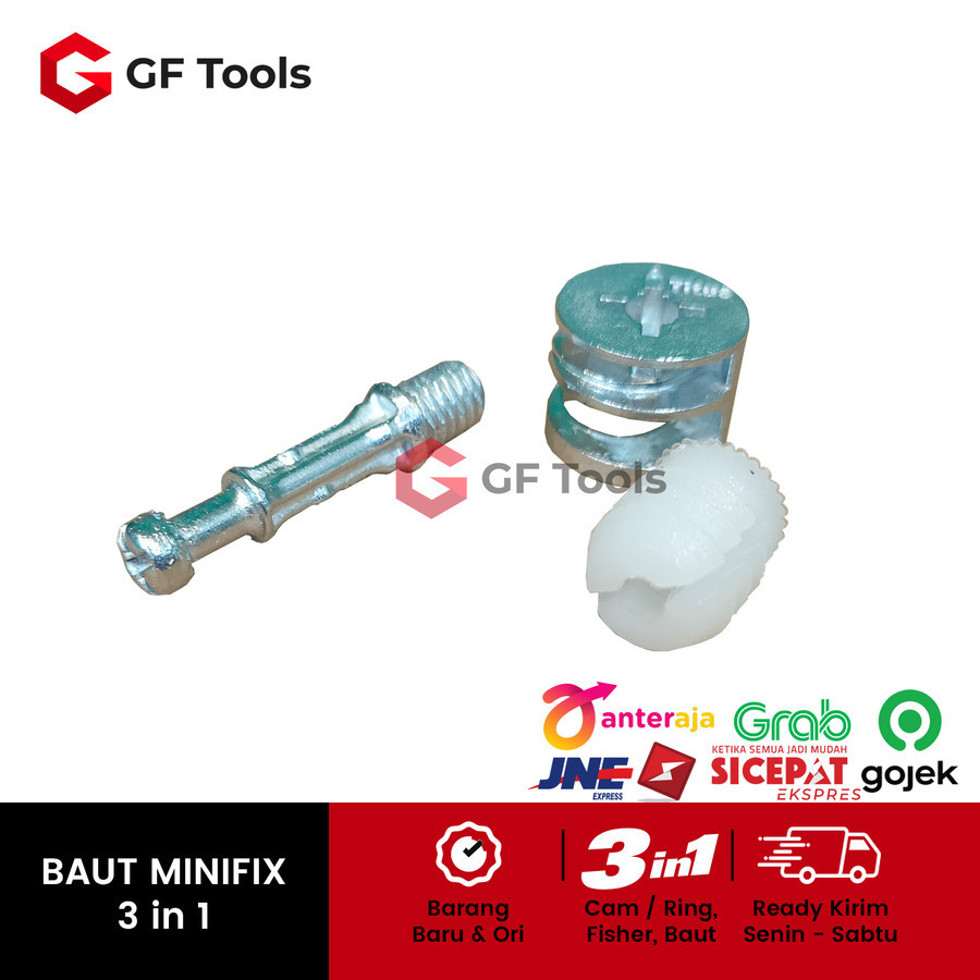 Baut Knock Down Minifix 3 In 1 (Baru)