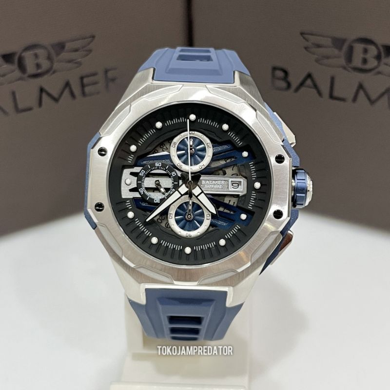 JAM TANGAN PRIA BALMER B-8818MCT-SS-5 NAVY SILVER ORIGINAL