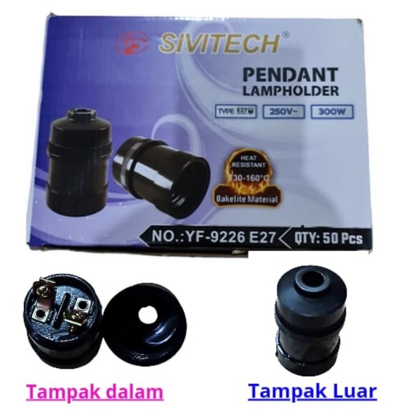 fitting gantung model broco /fitting gantung putih model broco /fitting gantung bakelit/fitting e27
