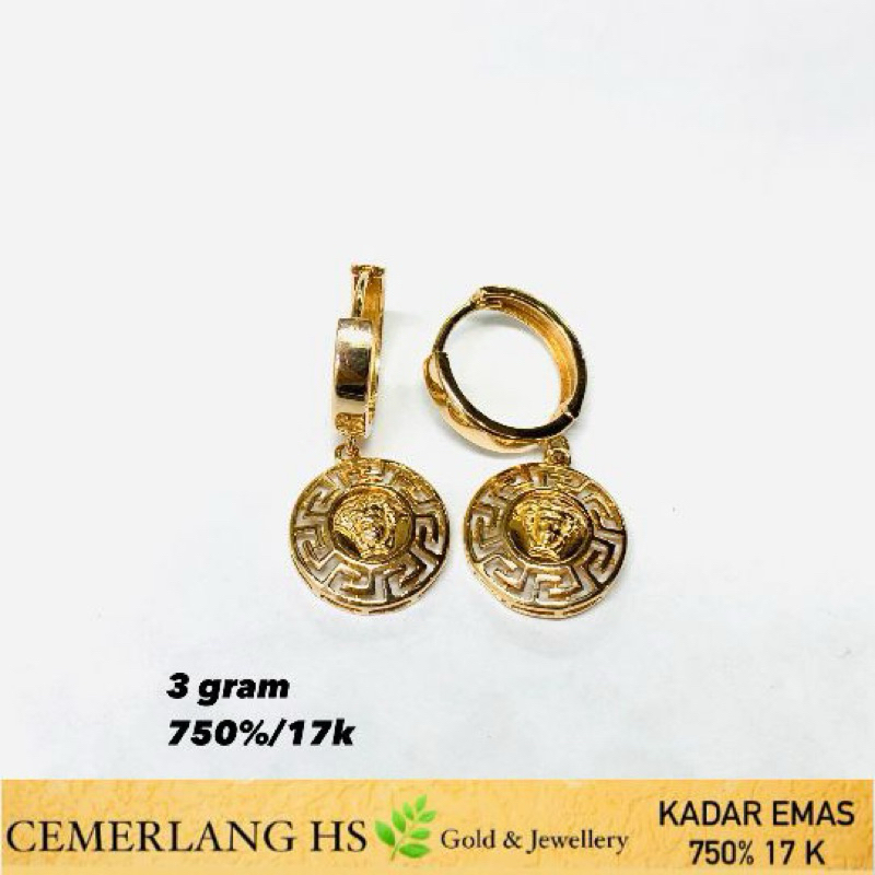 anting emas fashion 750%/17k