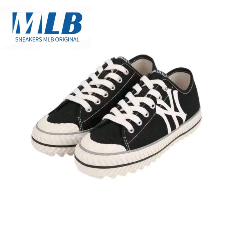 Sepatu Slop MLB Chunky Low PLAYBALL Origin Mules NY New York Yankees Black White / MLB Original