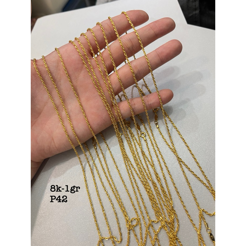 Kalung emas rantai tambang gold 8k