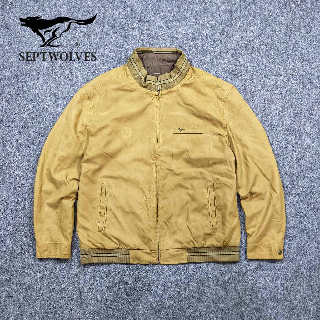 Septwolves Reversible - Jaket Kasual Pria Dewasa Keren Bolak Balik Second Bekas Original - JX931