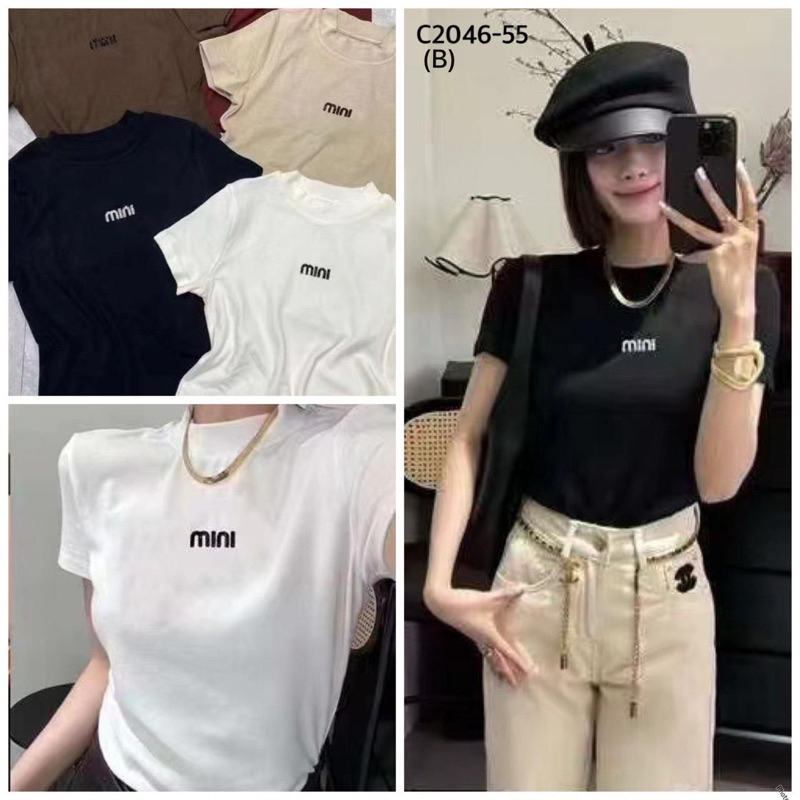 kaos crop top premium wanita