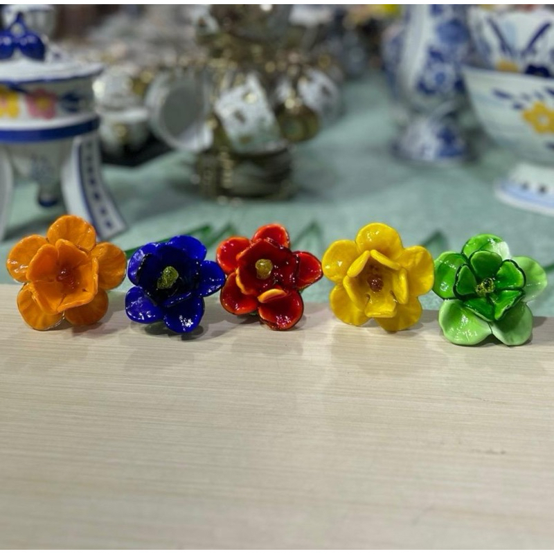 pajangan hias bunga kristal tapak dara