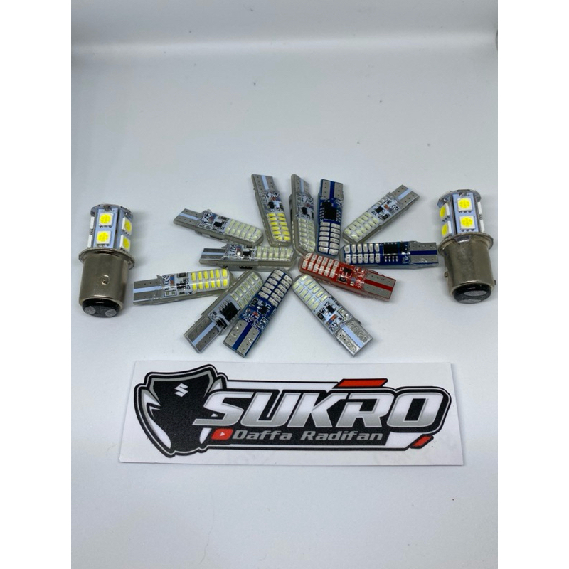 LAMPU SENJA 24 TITIK KEDIP 12VOLT 2PCS T10 T15