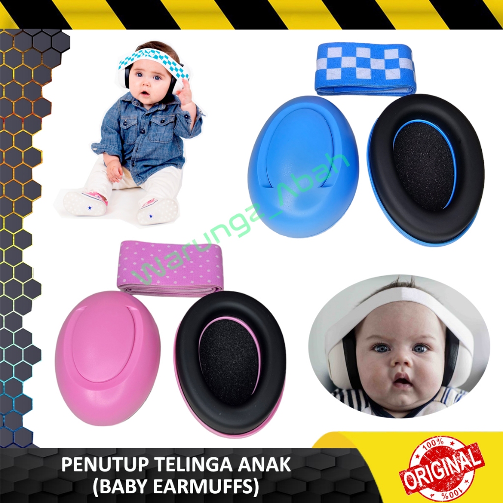 HEAD SET HEADSET EARBUD EAR BUD PENUTUP PEREDAM KEDAP SUARA ANTI BISING BERISIK KAGET PELINDUNG TELI
