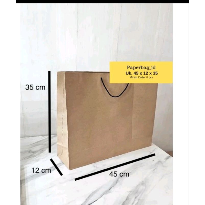 

Paper Bag besar coklat polos uk 45x12x35