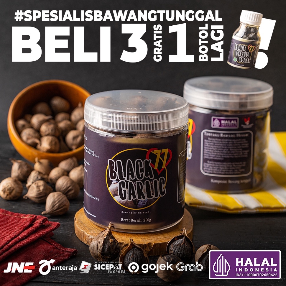 

QXA941 Penjualan TerbaikCOD Black GarlicBawang Hitam Tunggal 25 gr gram HERBAL BERMACAM KHASIAT