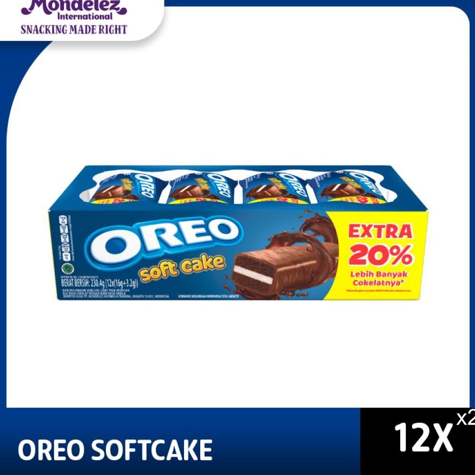 

NIV566 MPD Oreo Bolu Softcake Box 12x16g Untuk Camilan bersama keluarga twinpack