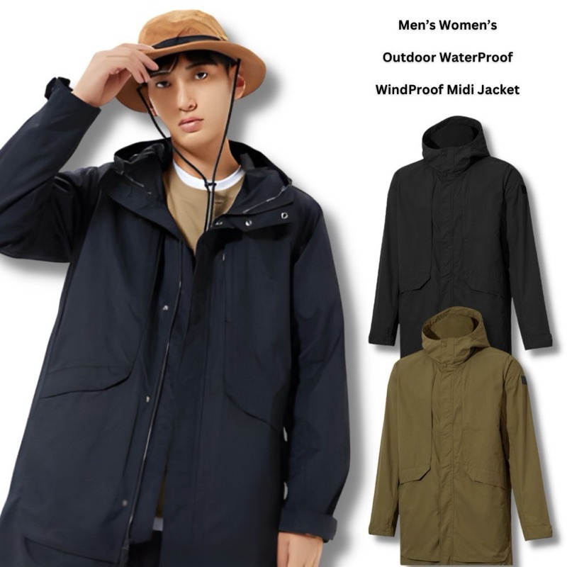 Jaket Outdoor Midi Unisex (Pria / Wanita) Windproof Waterproof brand MERRELL Original