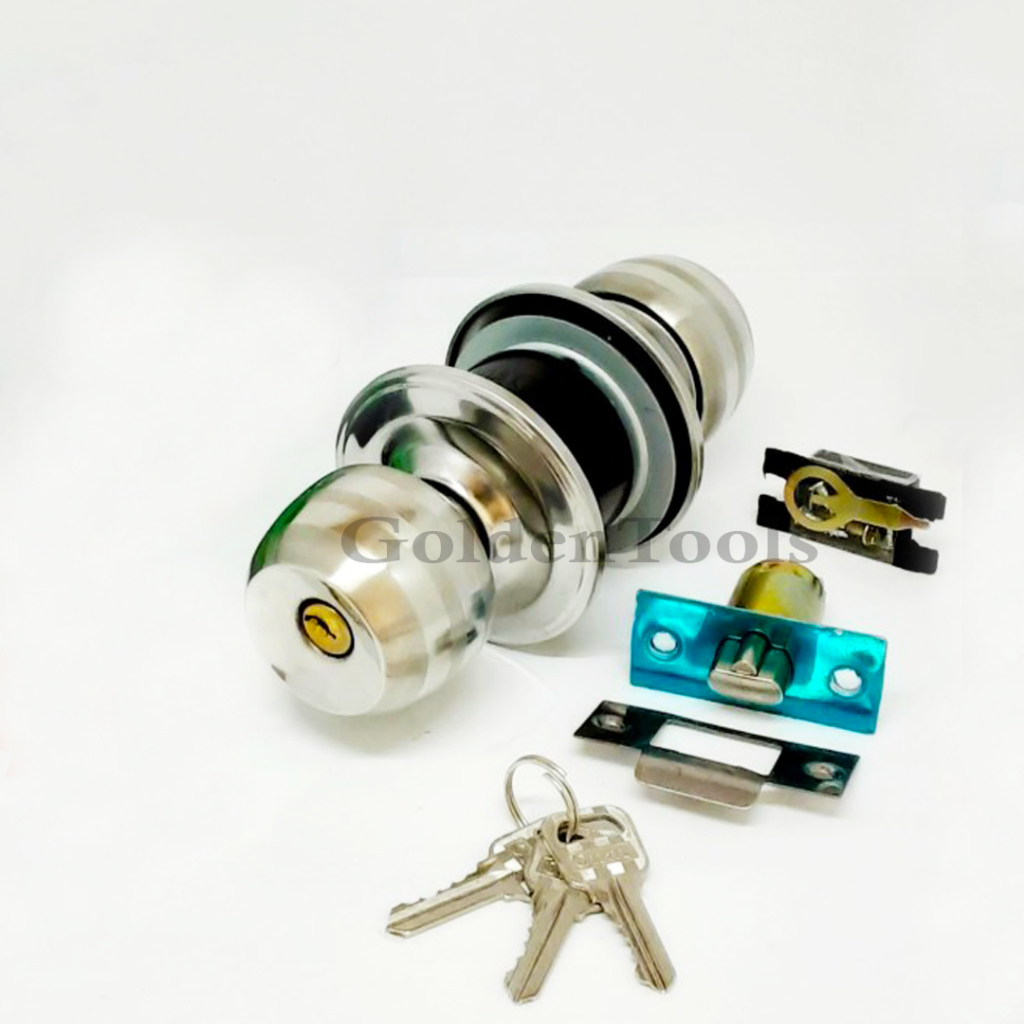 Kunci Pintu Kamar Mandi Stainless Steel Handle Bulat gagang bulat WC