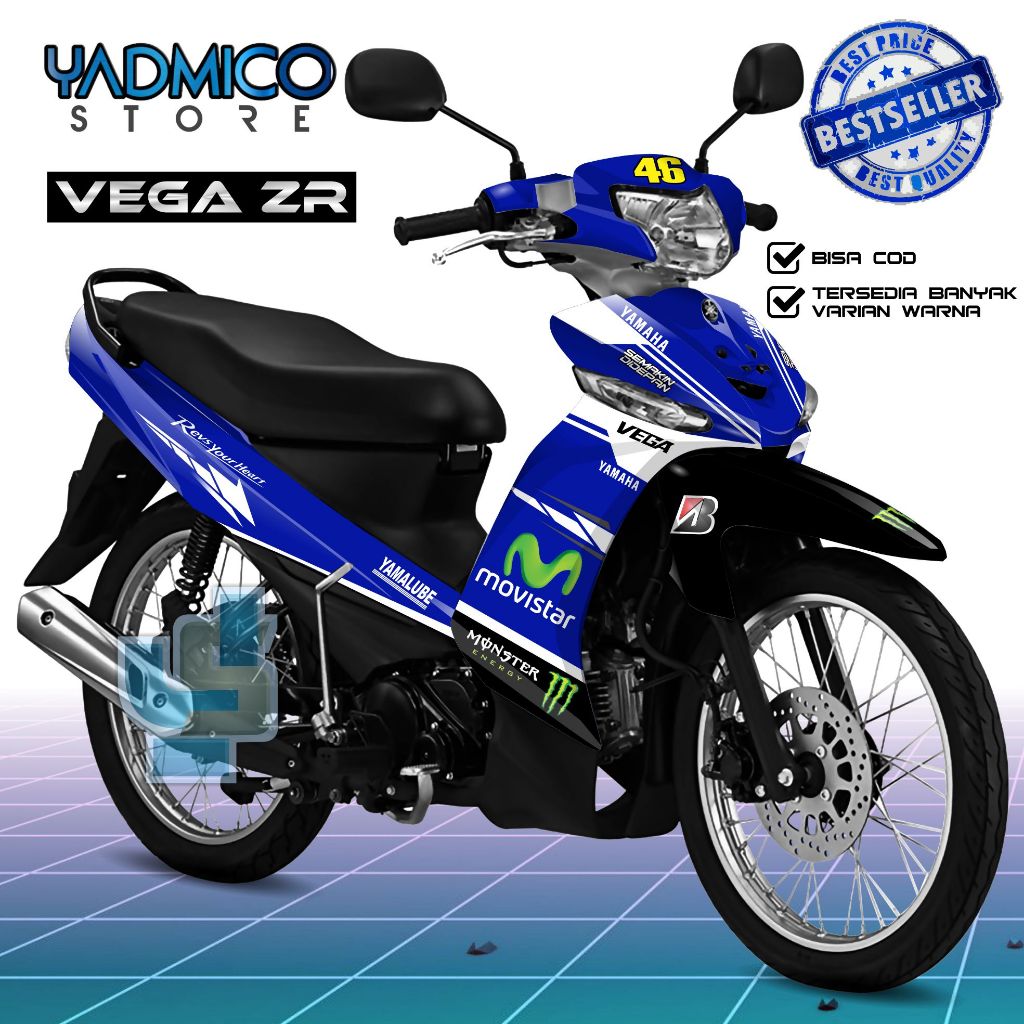 Decal Vega ZR Full Body - Stiker Motor Vega ZR Full Body - Decal Hologram Vega ZR Variasi - Striping