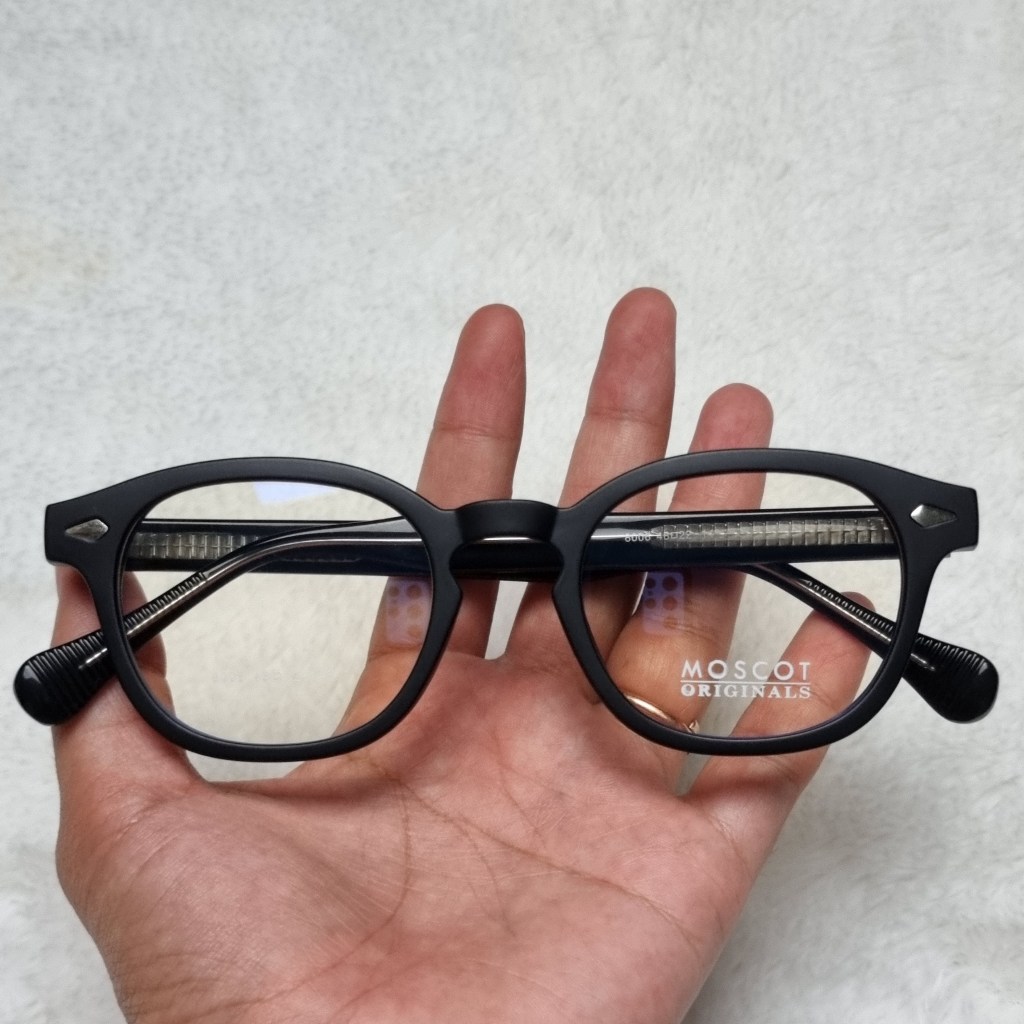 Kacamata lensa minus normal antiradiasi photocromic frame kacamata moscot 8006