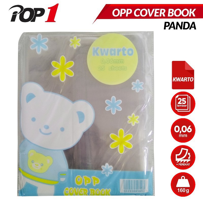 

POP 1 Sampul Plastik OPP Panda Kwarto Boxy Folio LKS isi 25 lembar - Sampul Buku Platik OPP POP 1 Panda 0.06mm