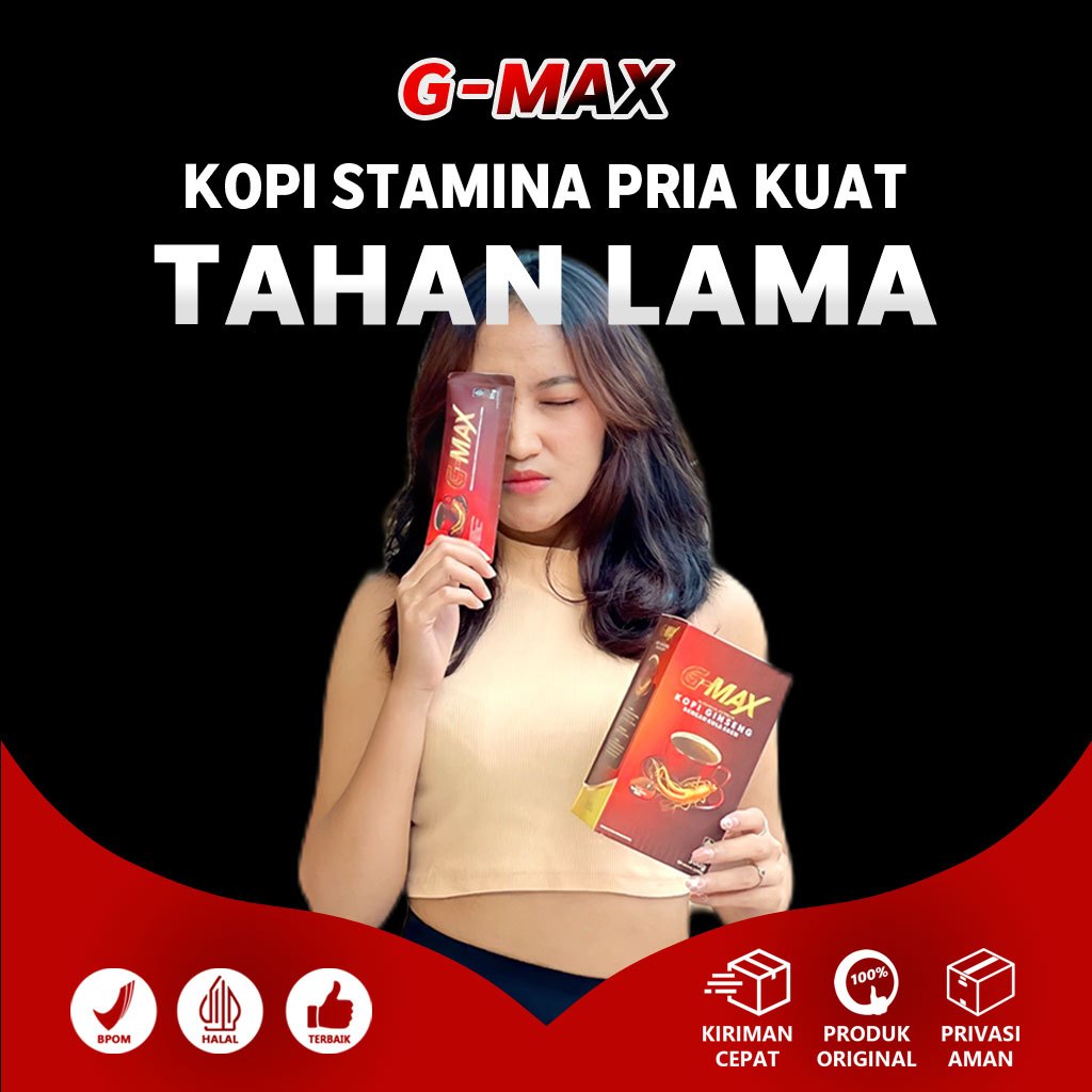 

G-MAX Coffee Gingseng Kopi Penambah Stamina Pria Dewasa Original BPOM