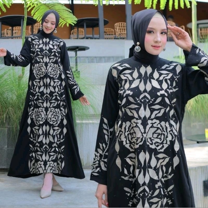Abaya Gamis Wanita Dubai Maxi Dress Arab Saudi Original