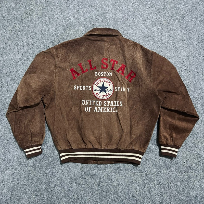 converse leather varsity jacket