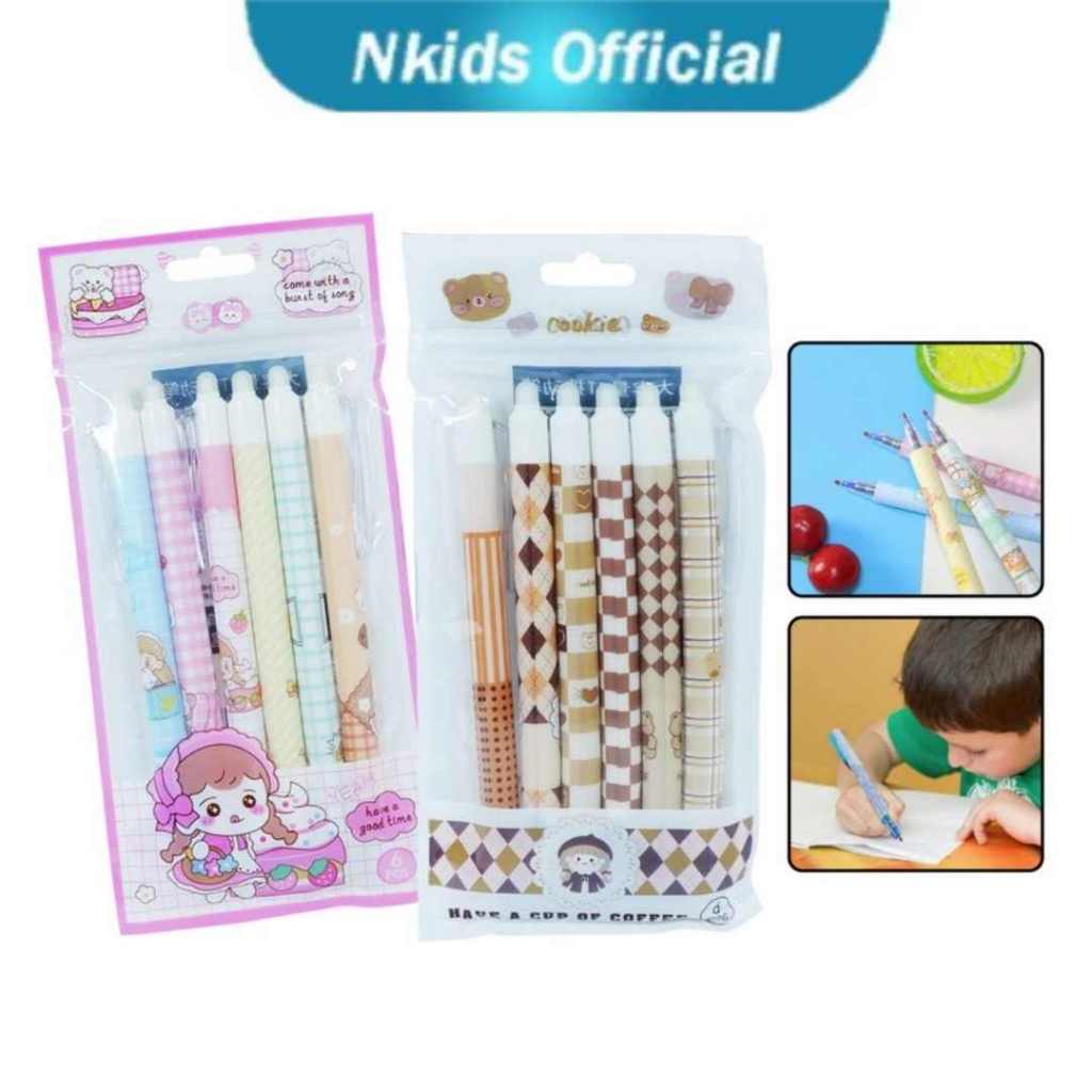 

Pulpen Set isi 6 Tebal 0.5MM Tinta Bisa di Hapus