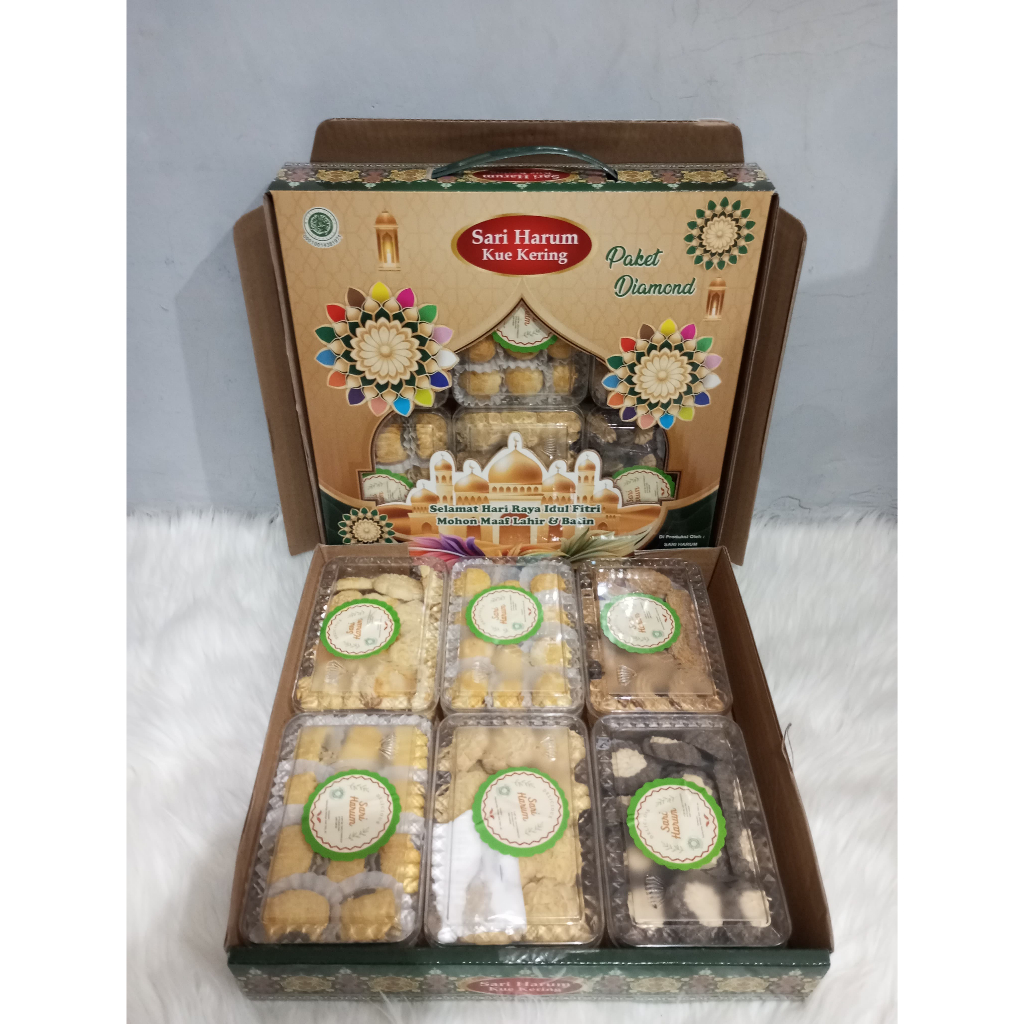 

Kue Kering Lebaran 2024 - Kue Kering Shangrila Diamond Isi 6 Macam Kue Enak Murah | Hampers Lebaran Murah