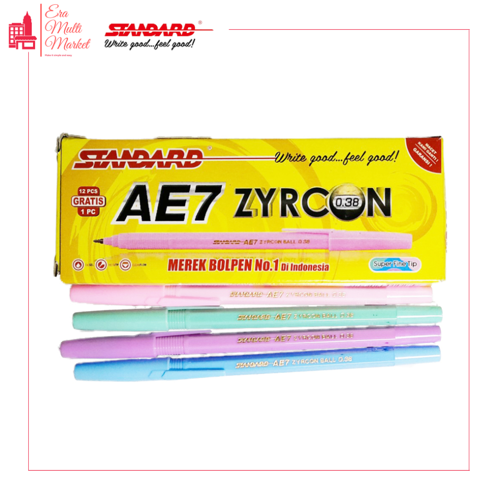 

Pena StandardAE7 Zyrcon 0,38 mm / Pulpen 12 pcs Tinta Warna Hitam