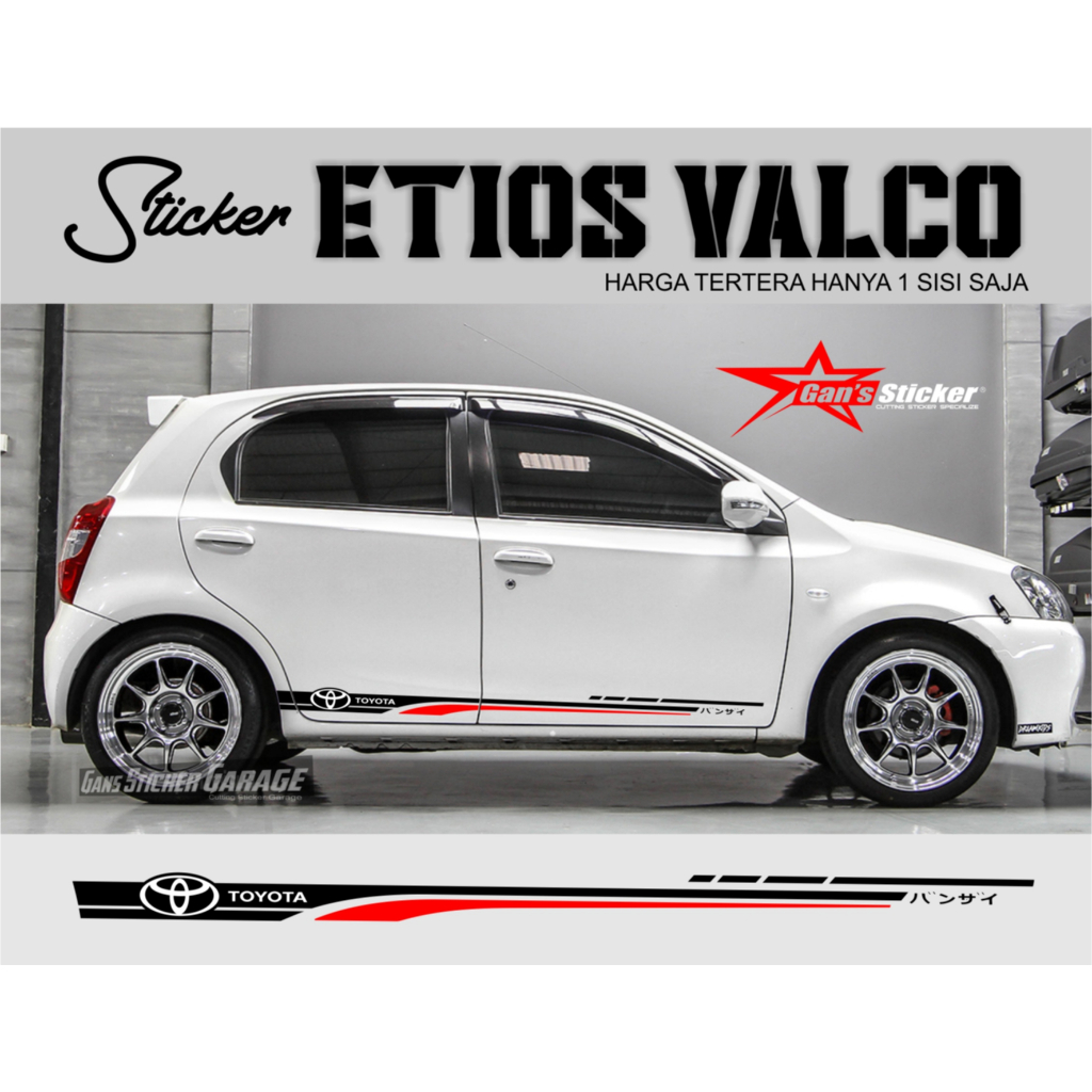 STICKER TOYOTA ETIOS VALCO AKSESORIES ETIOS VALCO
