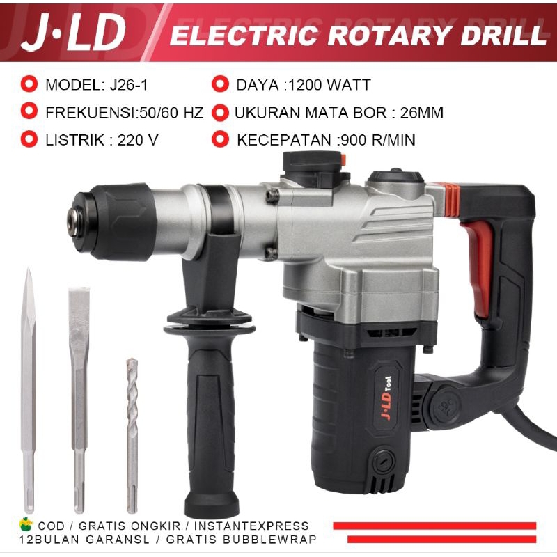 JLD J26-1 Mesin Bor Bobok Beton Rottary Hammer Drill 26-1 Rotary Hammer Mesin Bobok BETON TEMBOK LIS