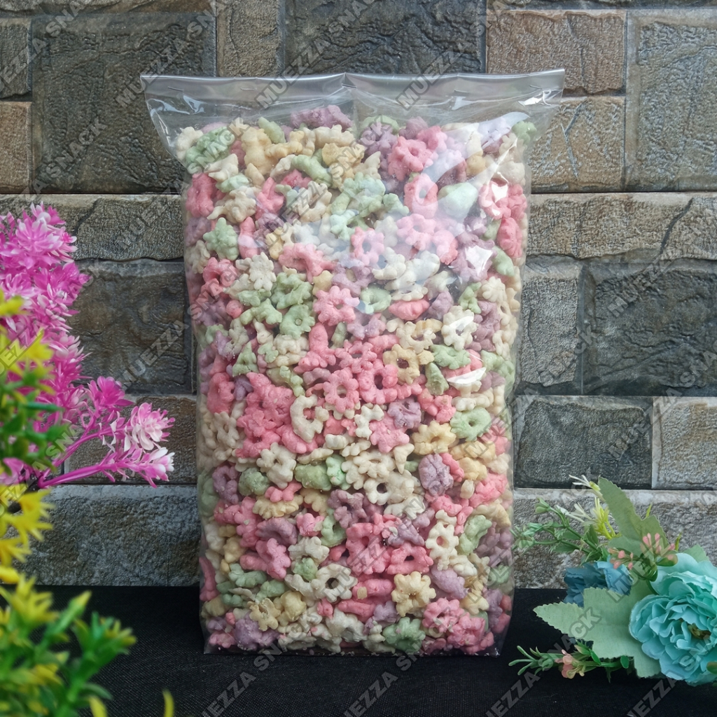 

Cemilan cin cin sakura rainbow isi 1 kg / Makanan Ringan / Camilan Instan