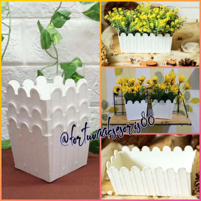 POT BUNGA PAGAR / VAS PAGAR / POT PAGAR PLASTIK / POT PANJANG / FLOWERS VASE / PKK77558460