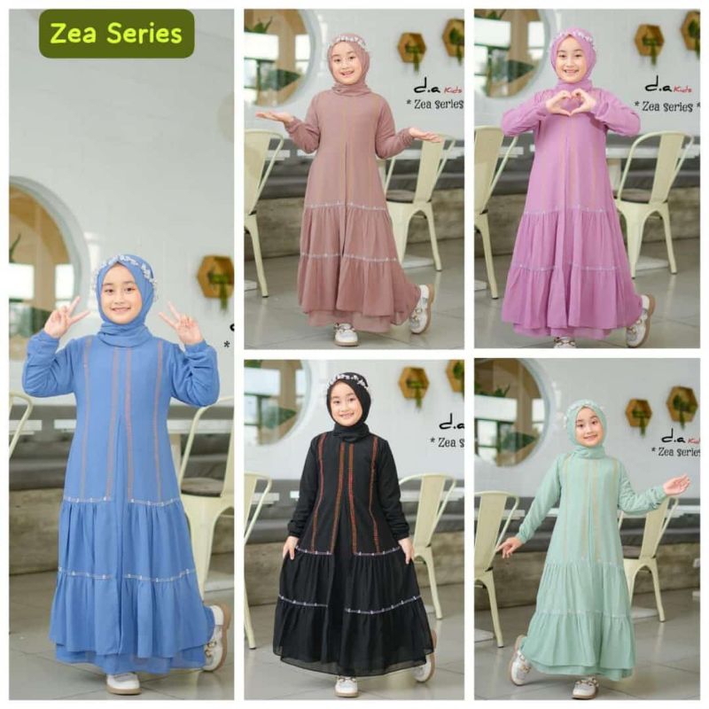 [ ZEA SERIES ] By DA KIDS gamis dress premium baju lebaran anak gaun pesta cantik toko busana muslim