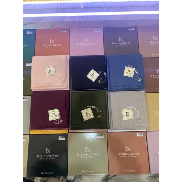 Hijab Plain Square Texla Scarves By Umama / Hijab Polos Umama