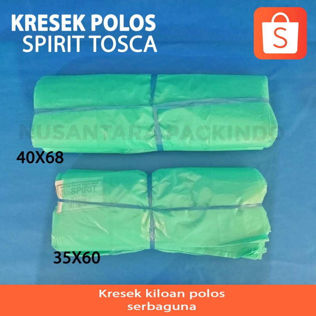 Kantong Kresek Polos Spirit Tosca (1 Kg) / Kresek Kiloan Warna