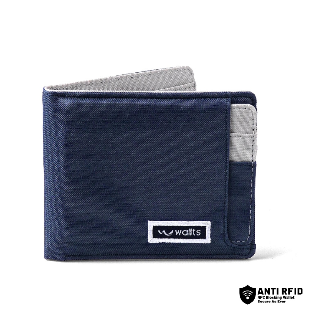 Wallts Aster Navy-Grey -  Dompet Pria Wallet Dompet Kartu