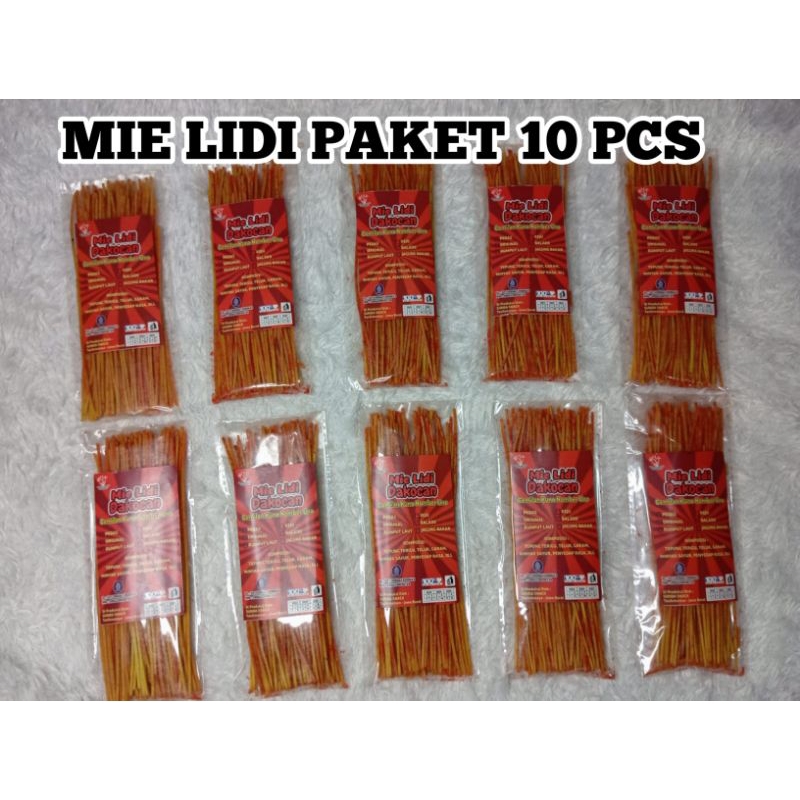 

Makanan Ringan Snack Camilan Mie Lidi Murah Paket 10 Pcs Renyah Pedas Gurih Varian Rasa