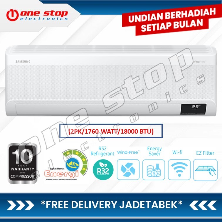 SAMSUNG AR18BYFANWKNSE AC WindFree™ Lite w/ Digital Inverter 2PK