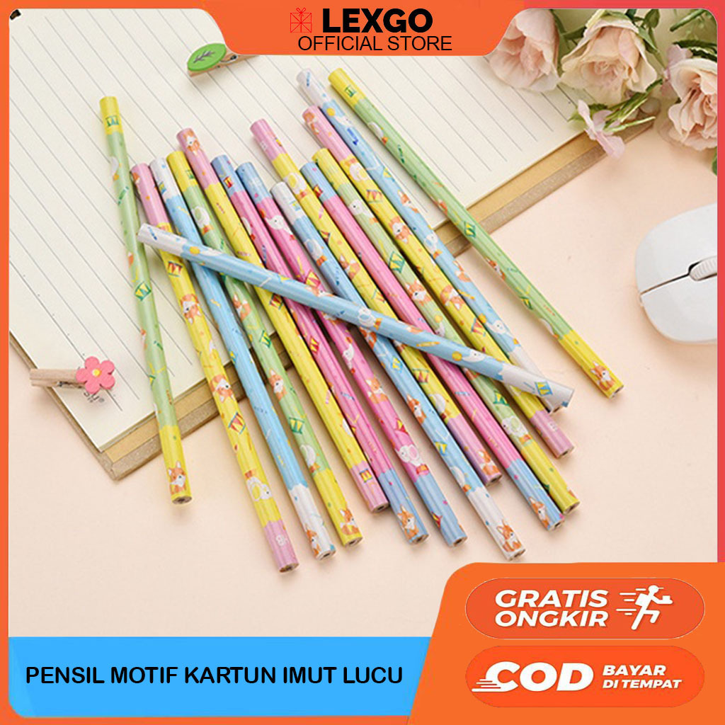 Pensil HB Kualitas Import Pensil Kayu Pensil Sekolah Alat Tulis Kantor Lucu Imut Pensil Anak Murah P