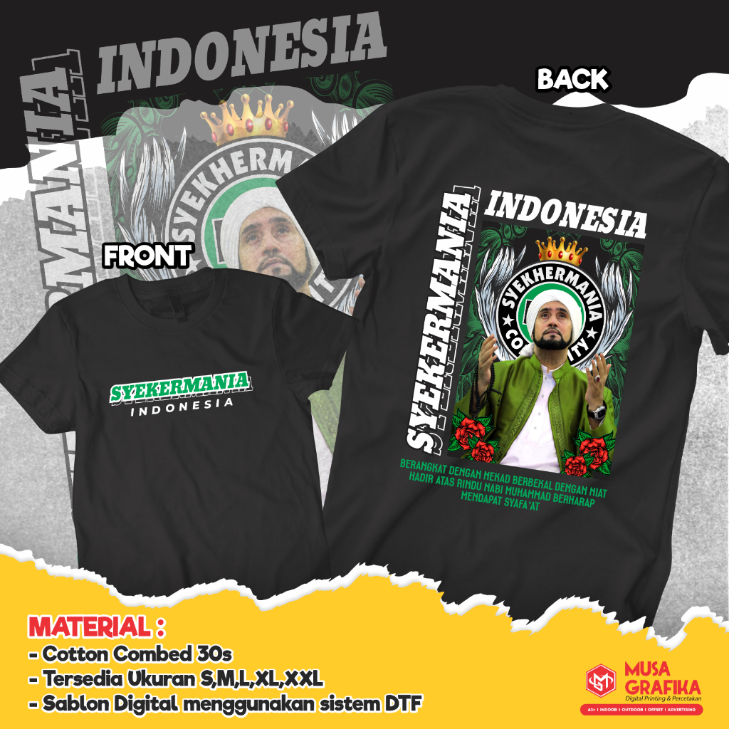 Kaos Syekhermania T-shirt syekermania CATTON COMBED