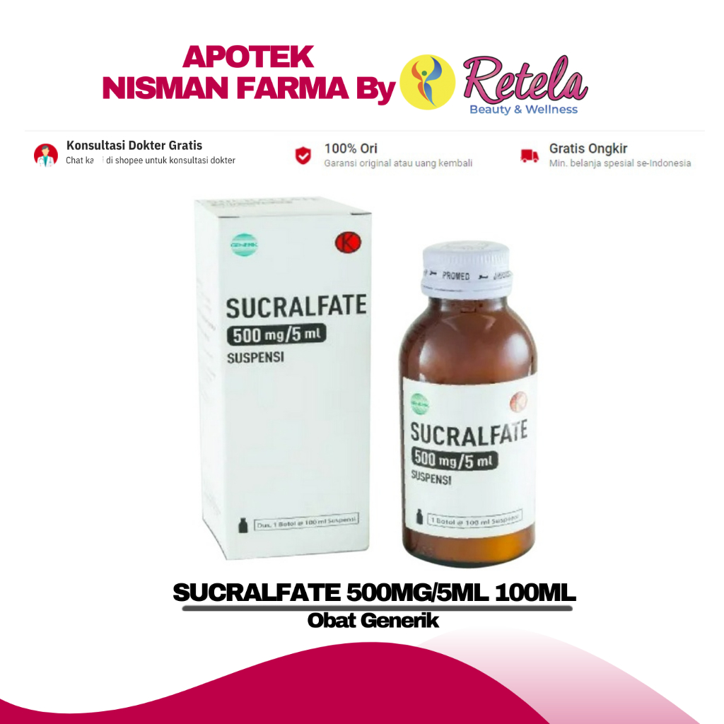 SUCRALFATE 500MG/5ML SUSPENSI 100ML