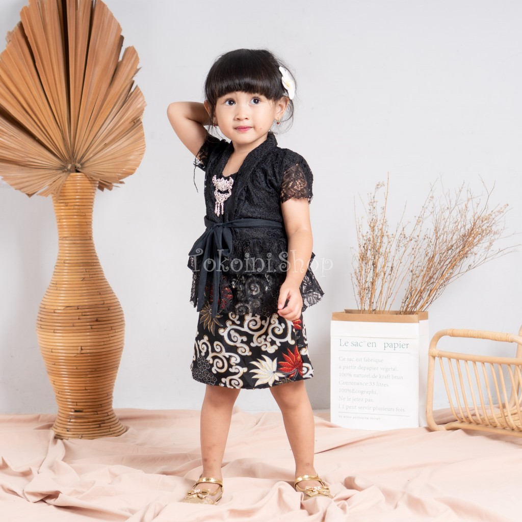 Kebaya Anak Perempuan Brukat Modern GRATIS BANDO Baju Kebaya Kutubaru Encim Betawi Acara Wisuda Kart