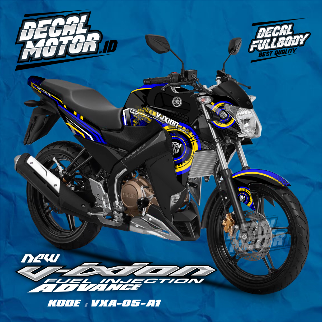 (COD) DECAL VIXION ADVANCE NEW - STRIPING FULLBODY VIXION 2015 2016 2017 - DECAL CUSTOM DESAIN
