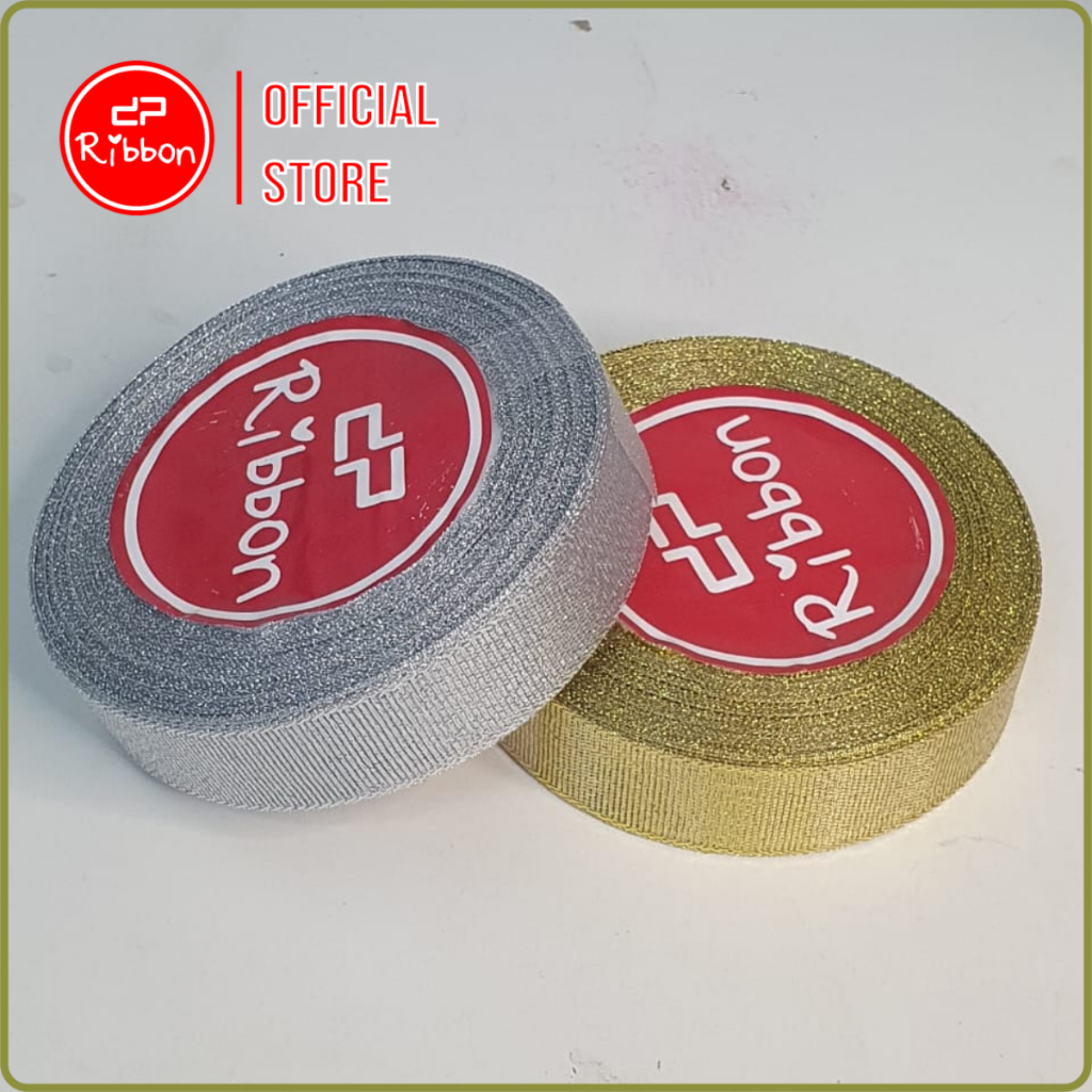 

Pita Emas/Perak 3/4" 2cm (Gold/Silver Ribbon 3/4 inch) Per ROLL 2 cm