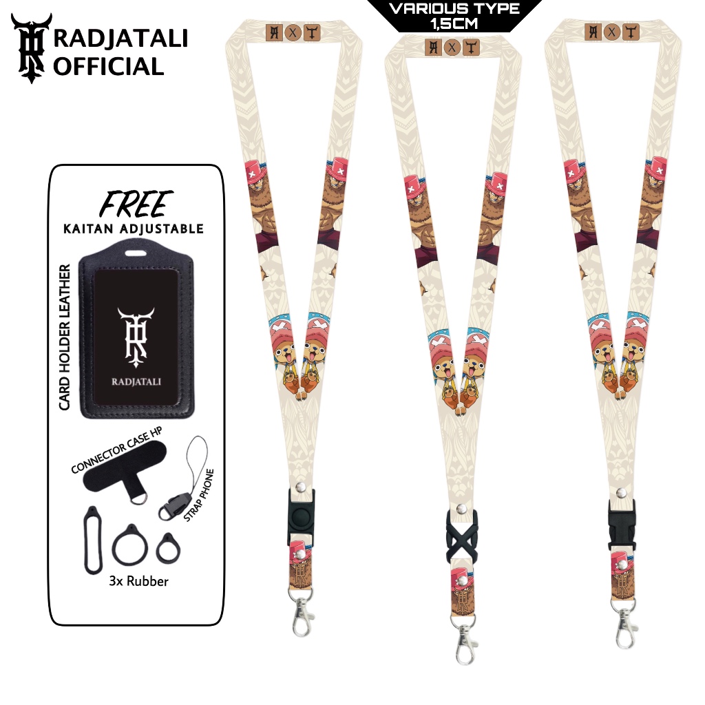 

Lanyard Radjatali 1.5cm One Piece V7 Gantungan Tali Holder ID Card - One Piece Series