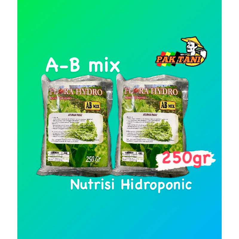 NUTRISI HIDROPONIK FLORAHYDRO ABMIX 250grm Nutrisi Hidroponic dicairkan