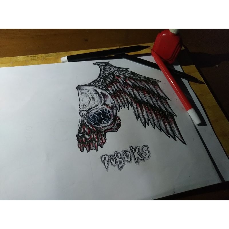 

sketsa tengkorak