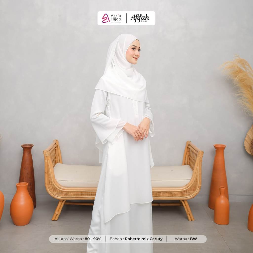 Gamis AFIFAH Size Anak Dan Dewasa Dengan Variasi Warna Yang Cantik Ori By Azkia Hijab