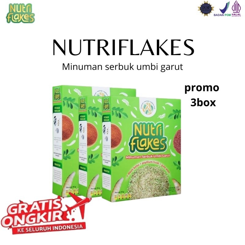 

Nutriflakes sereal umbi Garut yang dapat mengatasi asam lambung dan dapat memperbaiki system' pencernaan