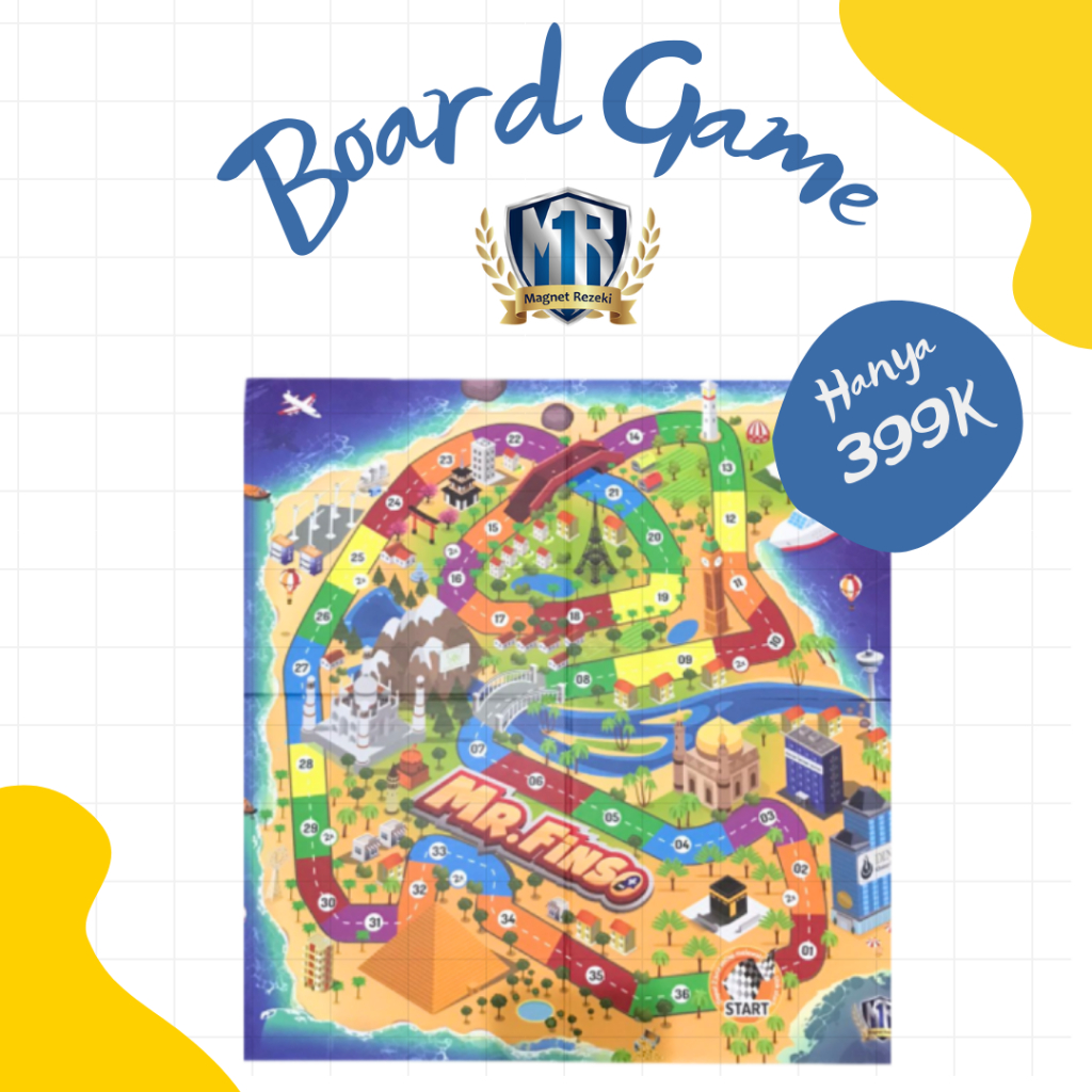 Permainan Monopoli islami board game edukasi anak dan dewasa zakat infaq dll syariah original mr fin